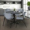 Cain Round Tables > Breakroom Tables > Cain Round Table & Chair Sets, Wood|Metal|Plastic Top, Grey TB48RNDGY47GY
